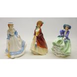 Three Royal Doulton figures comprising 'Paisley Shawl' HN1987,
