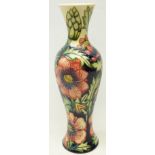 Moorcroft vase of inverted baluster form tube lined in the 'Pheasant's Eye' pattern designed by