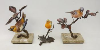 Two limited edition Albany China sculptures of a Hawfinch and Chaffinch,
