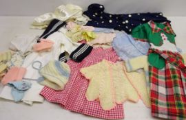 Collection of American 1950's children's hand sewn dresses including a polka-dot taffeta dress,