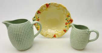 Clarice Cliff Newport Pottery two-handled fruit bowl in the 'Celtic Harvest' pattern W26cm and a