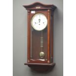 'Christiaan Huygens' mahogany cased wall clock with moon-phase dial,