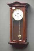 'Christiaan Huygens' mahogany cased wall clock with moon-phase dial,