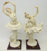 Two Giuseppe Armani ballerina figurines, H49cm Condition Report <a href='//www.