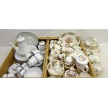 Colclough Bone China tea set, Gladstone 'Romance' coffee set for three,