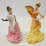 Two Royal Doulton figures in the paintings of Tissot series comprising 'Le Bal' HN3702 no.