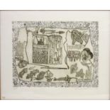Garden Plants Pressed Book, limited edition drypoint etching No.