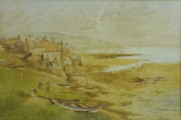 'Robin Hoods Bay Yorkshire', watercolour by Kate E Booth (British fl.