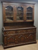 Traditional oak dresser, projecting cornice,