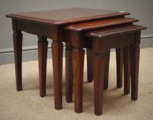 Stag Minstrel mahogany nest of three tables, W55cm, H45cm,