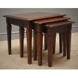 Stag Minstrel mahogany nest of three tables, W55cm, H45cm,