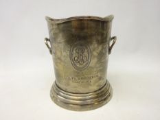 Plated 'Louis Roederer' two handle Champagne bucket,