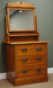 Edwardian walnut dressing chest,