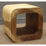 Hardwood cube lamp table, 45cm x 45cm, H45cm Condition Report <a href='//www.