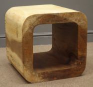 Hardwood cube lamp table, 45cm x 45cm, H45cm Condition Report <a href='//www.