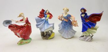 Four Royal Doulton figures comprising 'Sophie' HN3257, 'May' HN2746,