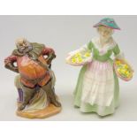 Two Royal Doulton figures - 'Daffy Down Dilly' HN1712 and 'Falstaff' HN2054 Condition