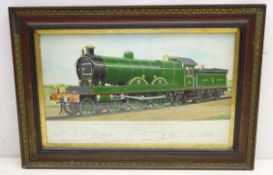 'North Eastern Railway Express locomotive, No. 730', colour print pub.