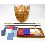 Collection of Masonic Memorabilia including; two swords,
