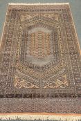 Persian Bokhara blue ground rug, 250cm x 150cm Condition Report <a href='//www.