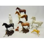 Beswick Skewbald, John Beswick pony, two Beswick Bay foals, fox,