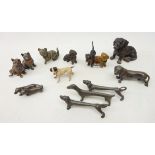 Lead and other cast metal dog & cat models,
