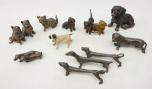 Lead and other cast metal dog & cat models,