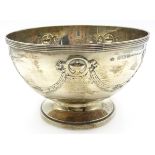 Silver pedestal bowl Elkington Co. Birmingham 1913 diameter 15cm 7.