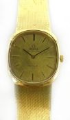 Omega de ville 18ct gold automatic bracelet wristwatch boxed 68.