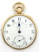 9ct rose gold cased pocket watch by Chronometer makers to the admiralty ?aw?ley & Co Birmingham