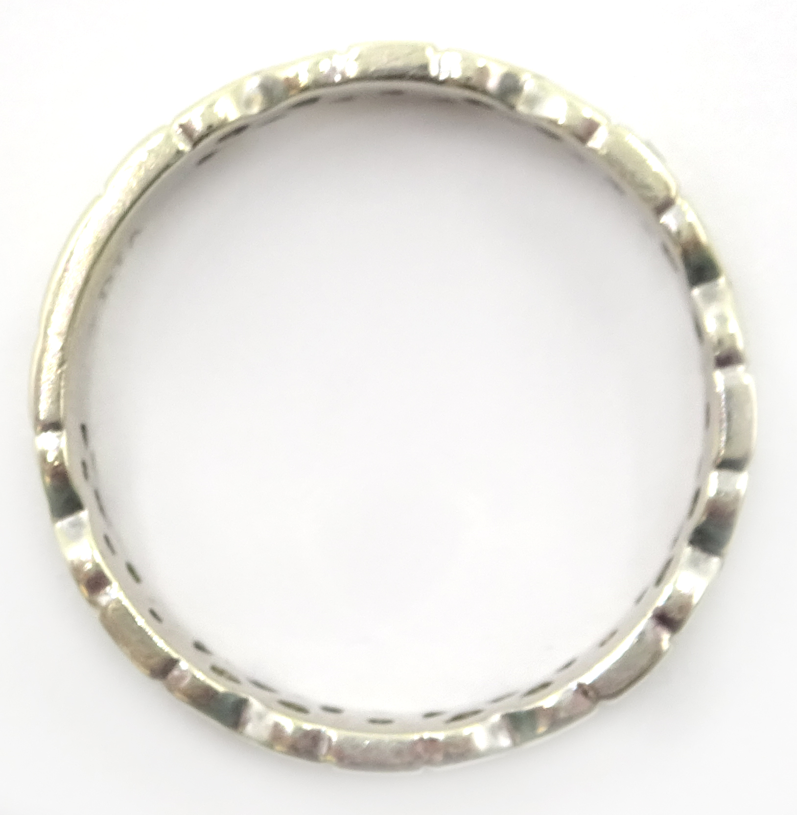 9ct white gold diamond set Celtic ring, - Image 3 of 3