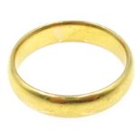 22ct gold wedding band, Birmingham 1919, approx 7.