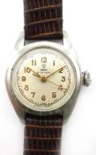 Tudor (Rolex) Oyster stainless steel wristwatch no 35157 895 circa 1940's on brown lizard strap