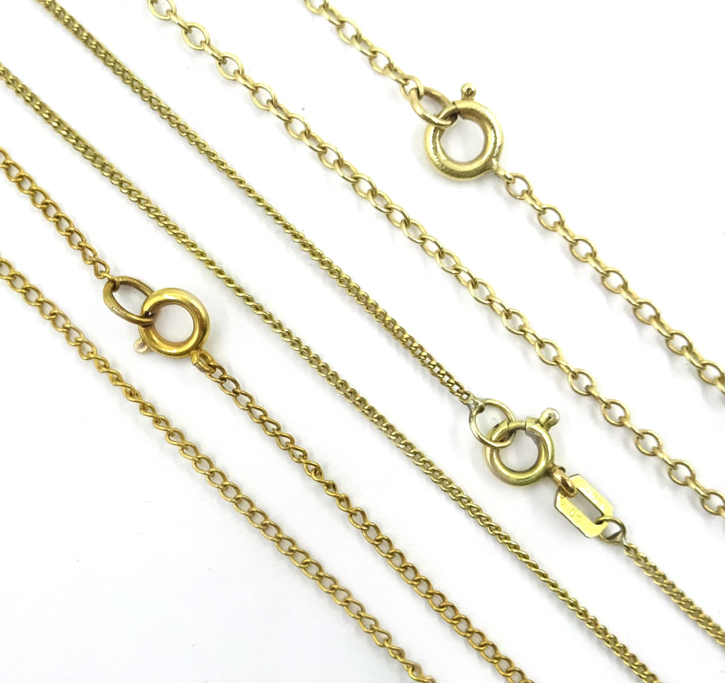 Three 9ct gold pendant necklaces 7. - Image 3 of 3