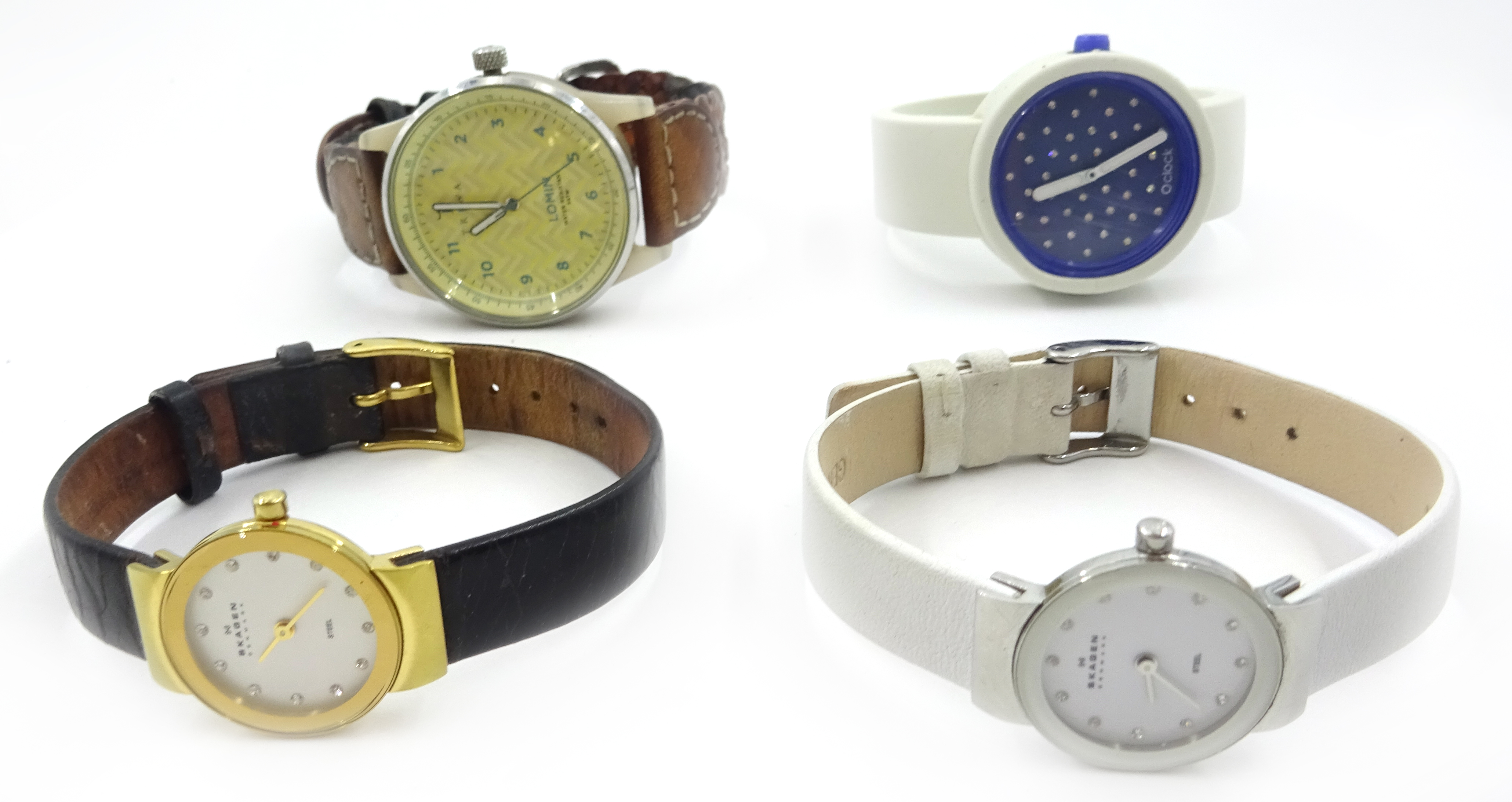 Two Skagen Designs Denmark steel wristwatches,