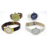 Two Skagen Designs Denmark steel wristwatches,