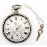 George III silver pair cased pocket watch by Thomas Woodward, London no 517, London 1809,