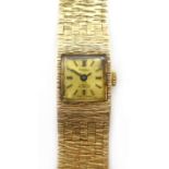 Perona 9ct gold bracelet wristwatch, hallmarked Condition Report Approx 31.