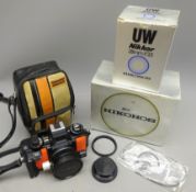 Nikkon Nikonos-V Underwater Camera No.3009764 Orange, in original case with 28mm 1:3.