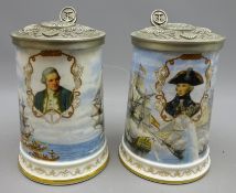 National Maritime Museum Tankard Collection - Royal Worcester Nelson's Victory at Trafalgar & Royal