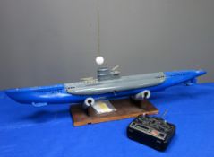 Radio Controlled scale model of a Surface Raider Submarine with chip,transmitter and instructions,