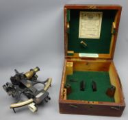 Mid-20th century 'Husun' Sextant by Henry Hughes and Son Ltd No.