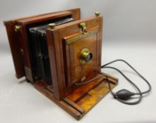 Victorian brass & mahogany Studio Plate Camera by W. Watson & Sons, High Holborn, London with No.