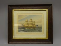 'Battle Ship, about 1760' chromolithograph by J. Virtue & Co. Leith, after W.