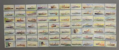 Complete set of 70 Stephen Mitchell & Son cigarette cards 'River and Coastal Steamers' with five