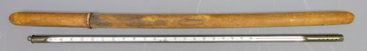 Large Brass cased alcohol Thermometer, stamped Thompson MFG Co.Ltd.