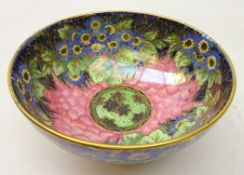 1930's Maling 'Daisy' pattern lustre footed bowl,