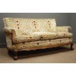 Chippendale style three piece lounge suite, comprising of three seat sofa (W177cm, H80cm, D78cm),