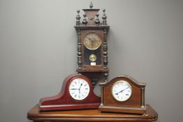 Edwardian mahogany cased mantel clock, dome top mantel clock with Quartz movement,