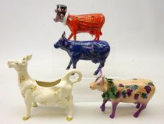 Three Cow Parade figures entitled 'Beefeater - It ain't natural',